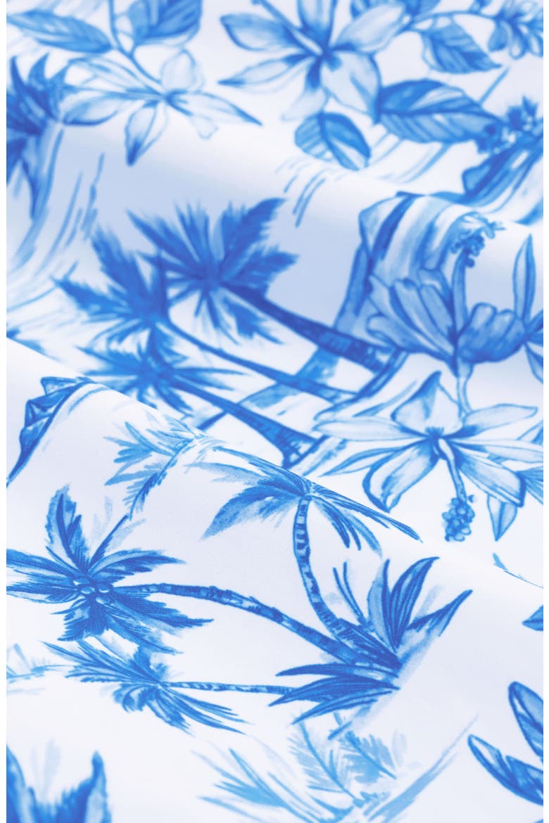 Kai Tropical Print Swim Trunks, Alternate, color, CLASSIC BLUE