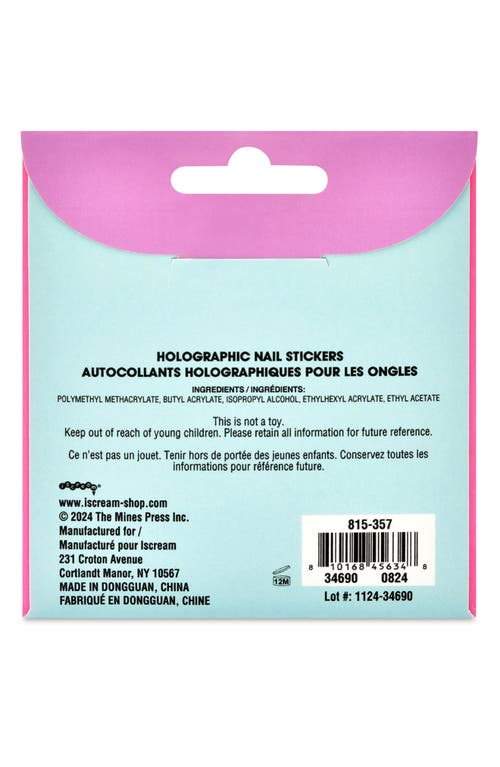 Iscream Kids' Holographic Nail Stickers In Multi