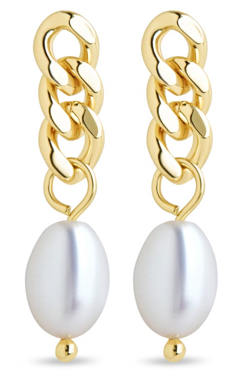 Sterling Forever Hana Chain Drop Earrings In Gold