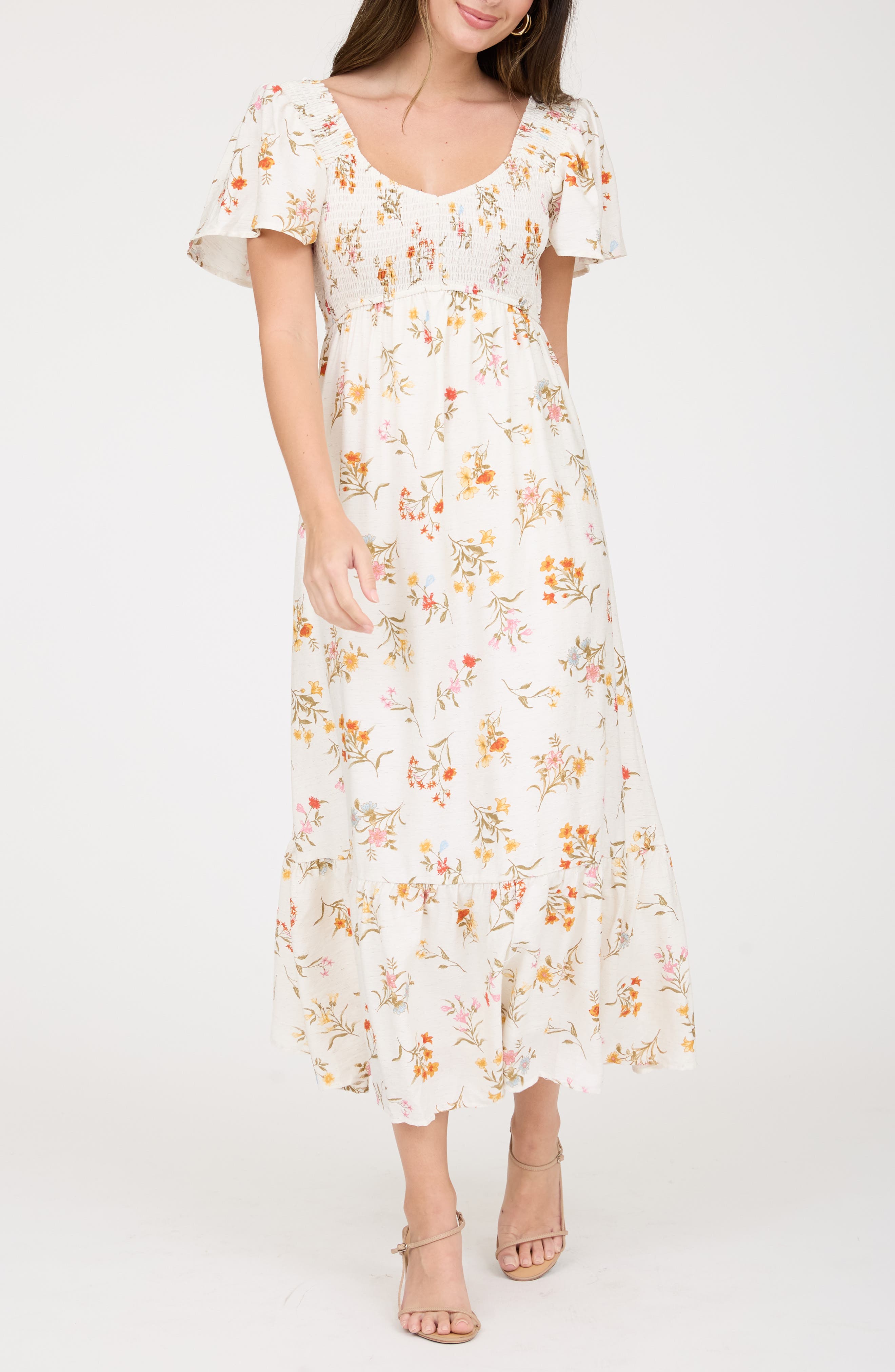 Flutter Sleeve Midi Sundress - image 3