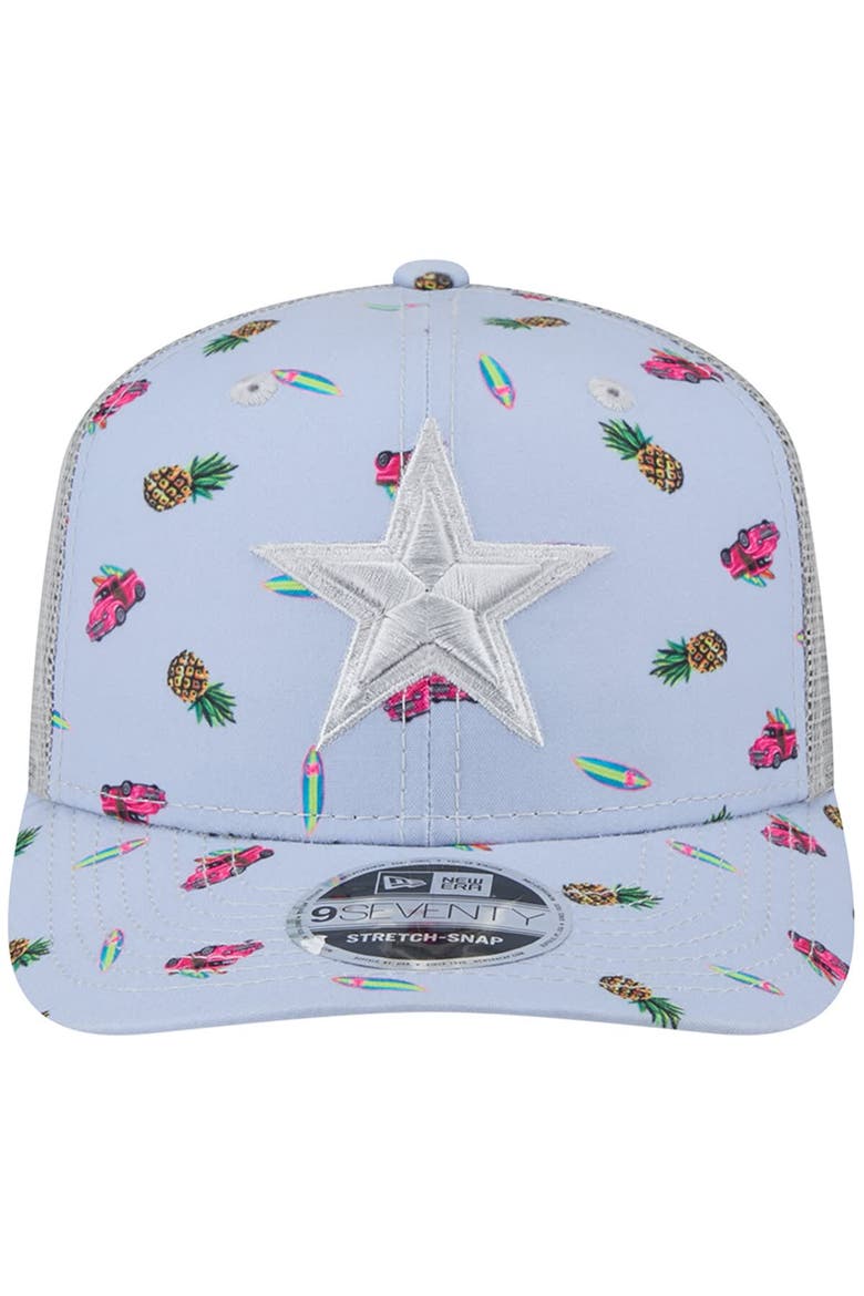 Men's New Era  Light Blue Dallas Cowboys Adventure Surfboard 9SEVENTY Adjustable Hat, Alternate, color, Light Blue