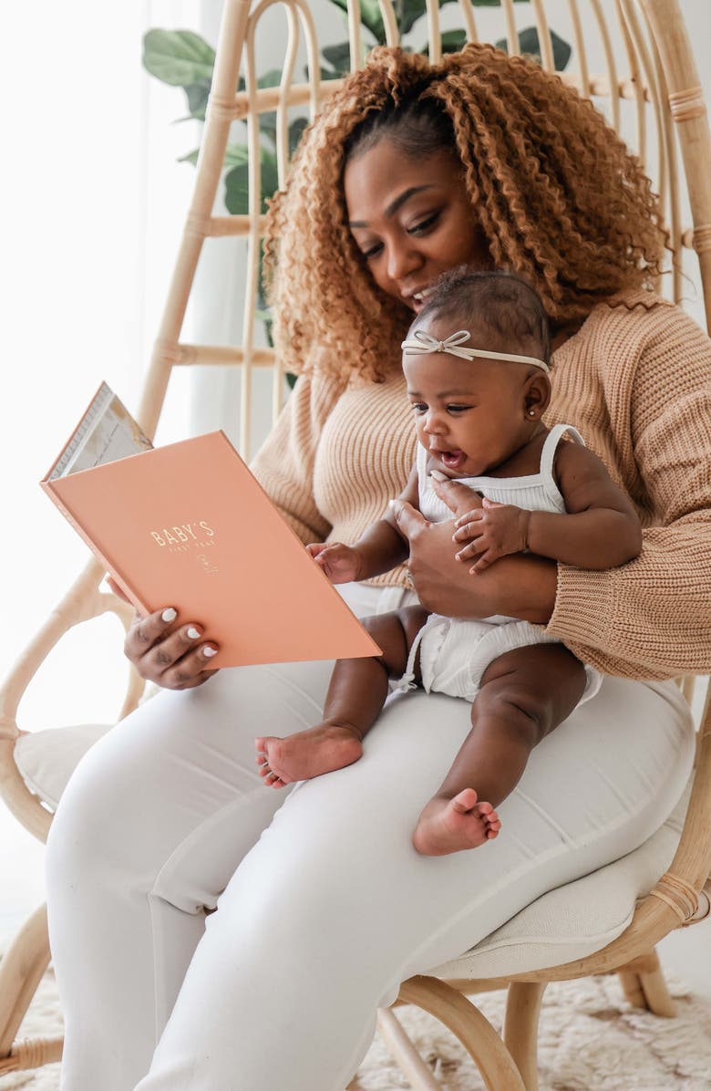 Lucy Darling 'Baby's First Year' Teddy Bear's Picnic Memory Book, Alternate, color, Rust