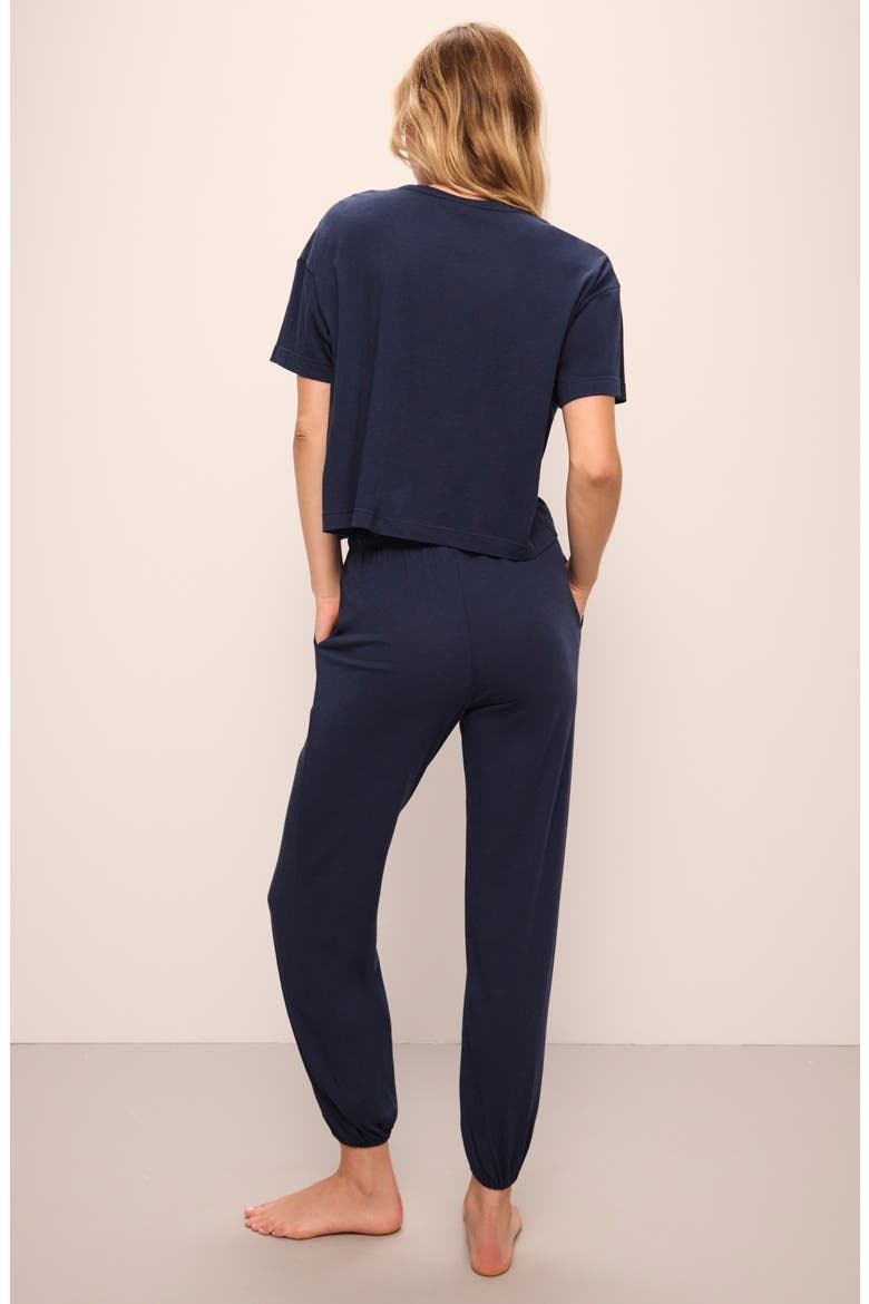 Solid Crop Pajama Pants, Alternate, color, NAVY