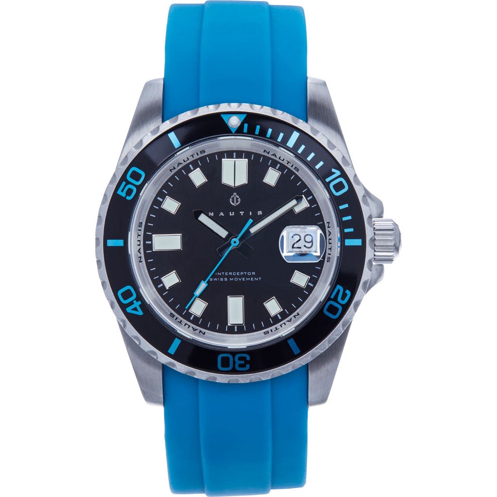 NAUTIS NAUTIS INTERCEPTOR BOX SET WITH INTERCHANGABLE BANDS AND DATE DISPLAY