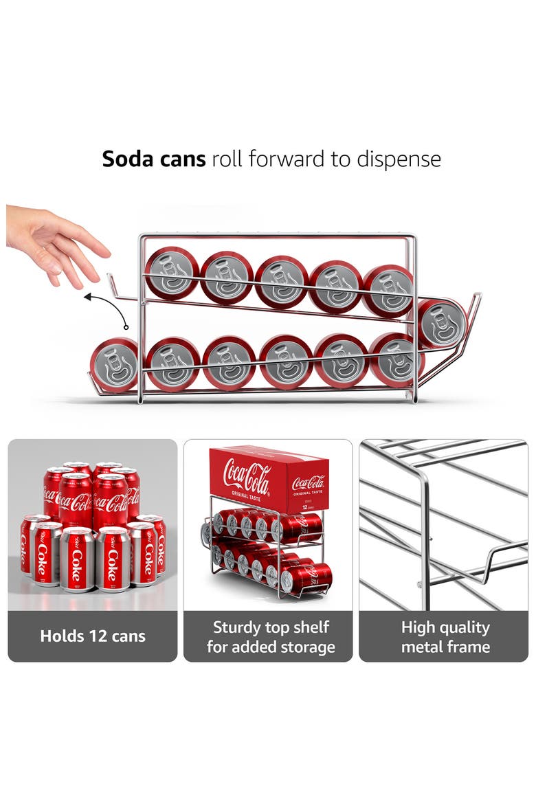 Set of 2 Can Dispenser Racks, Alternate, color, SILVER