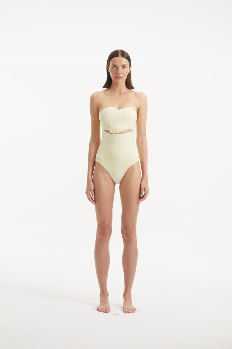 Adria Bandeu Swimsuit, Alternate, color, Yellow