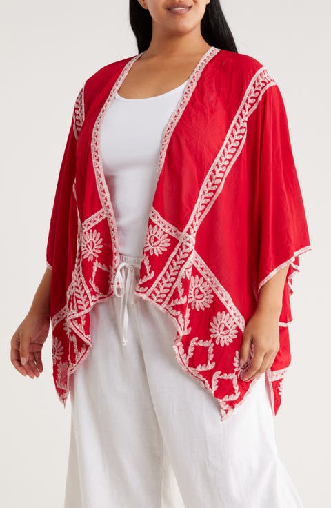 Embroidered Ruana (Plus)