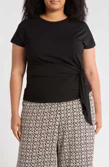 Renee C Side Knot Jersey Top