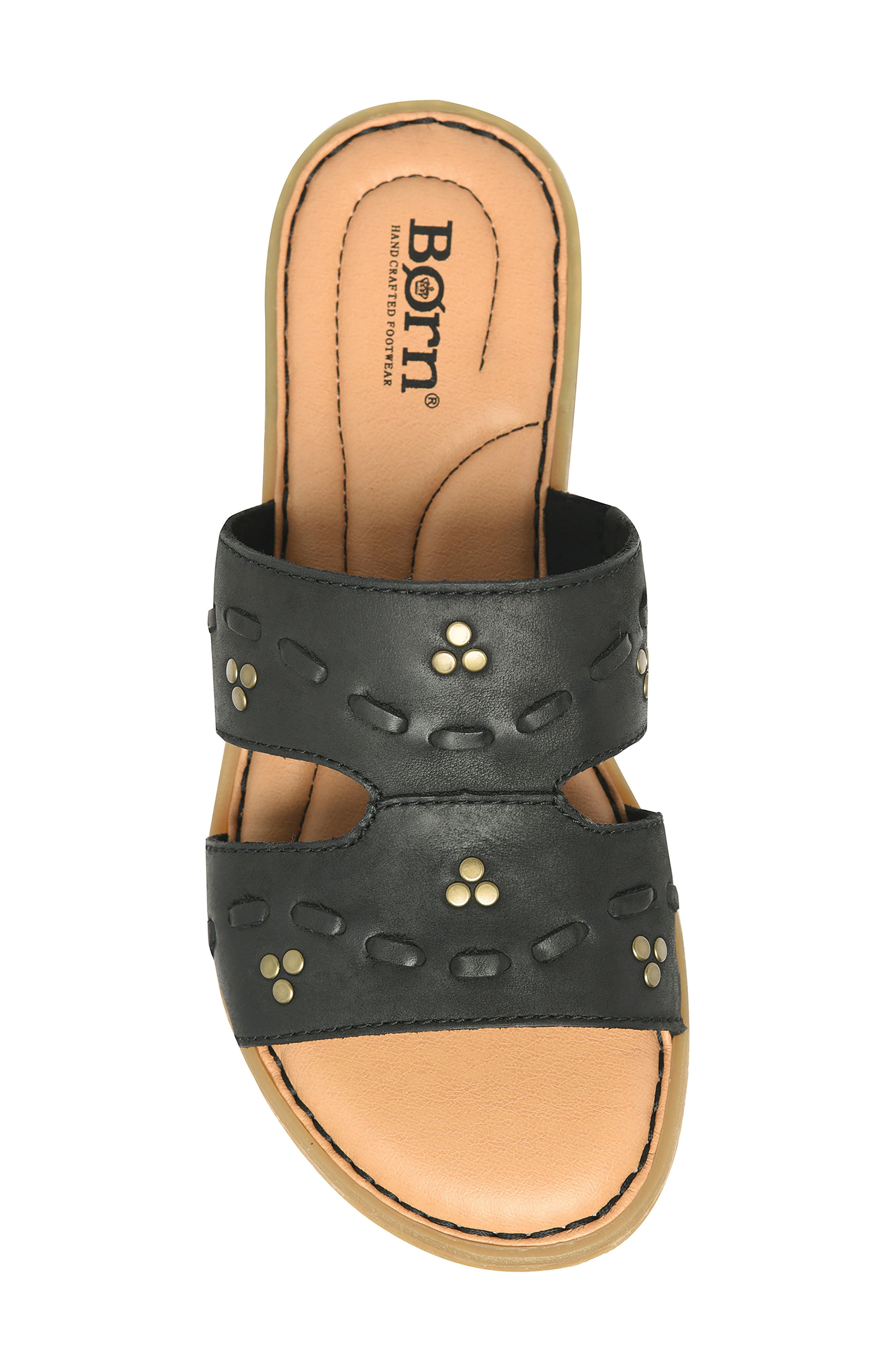 Børn Benita Slide Sandal, Alternate, color, Black Nubuck