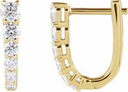 Ivy & Pearl Co. 1/2 CT Natural Diamond 12.95 mm Hoop Earrings In 14K Gold