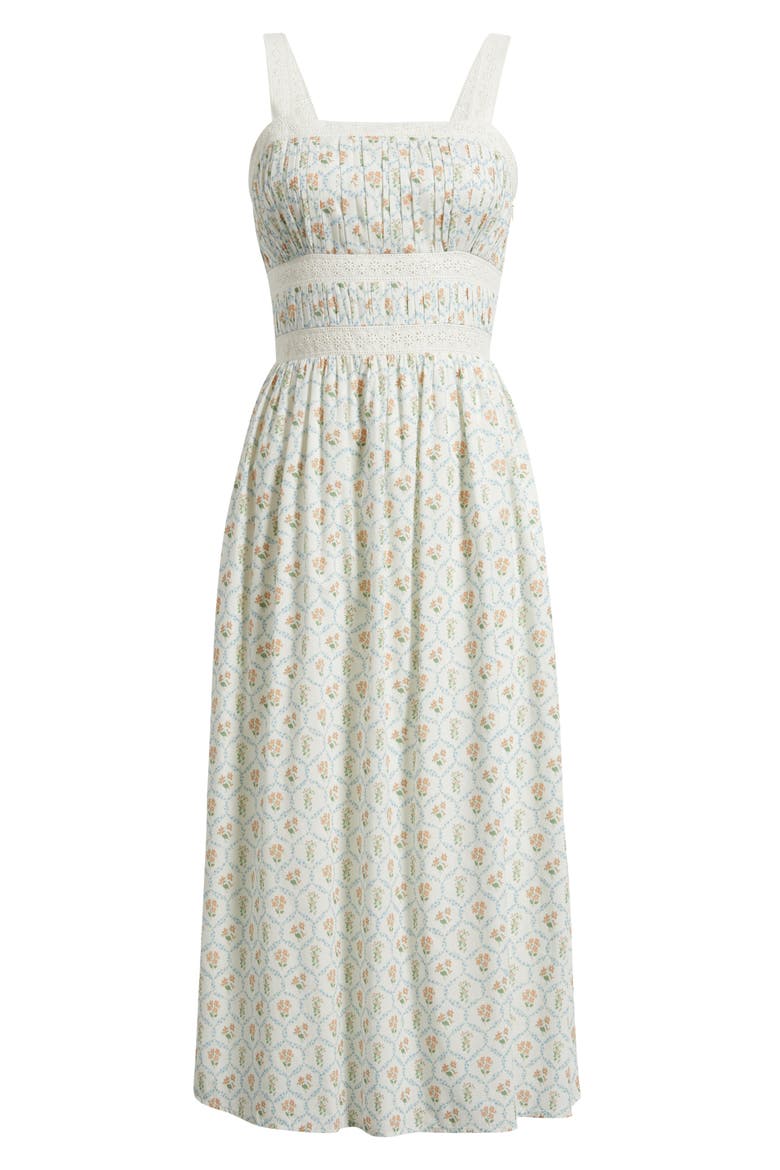 Kimiko Midi Dress, Alternate, color, PEACH PEONY