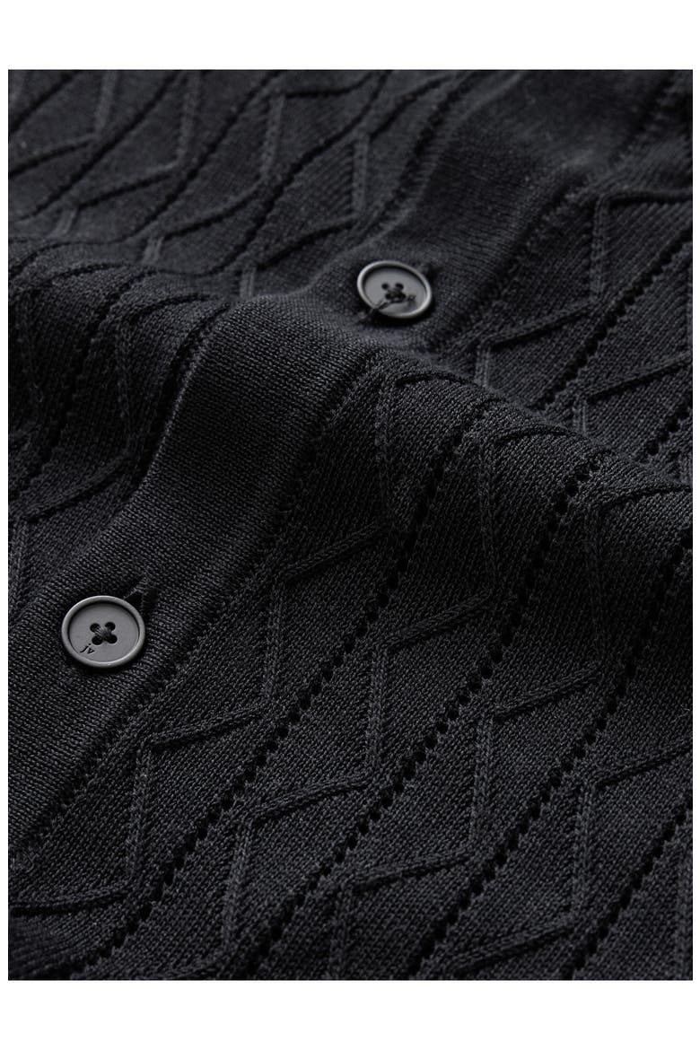 Moore Short Sleeve Organic Cotton Sweater, Alternate, color, BLACK