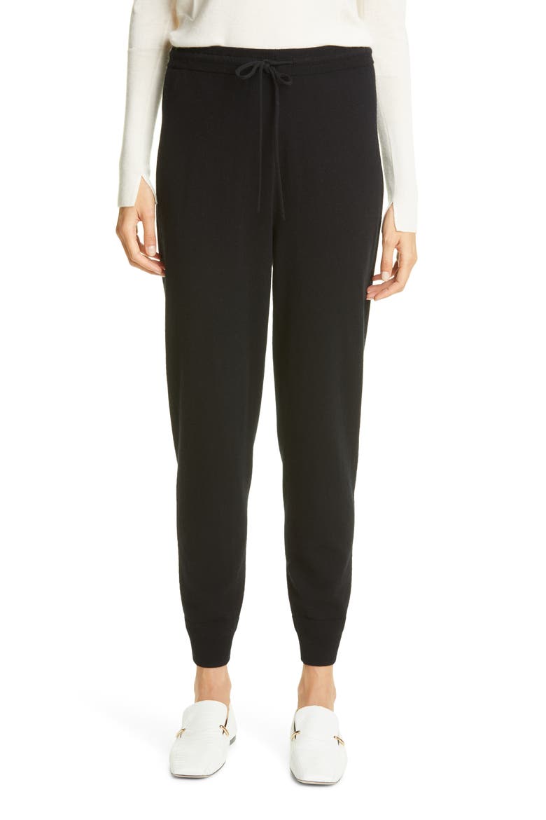 Wool & Cashmere Knit Pants, Main, color, BLACK