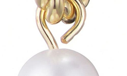 Adornia Freshwater Pearl Drop Mariner Chain Earrings In White
