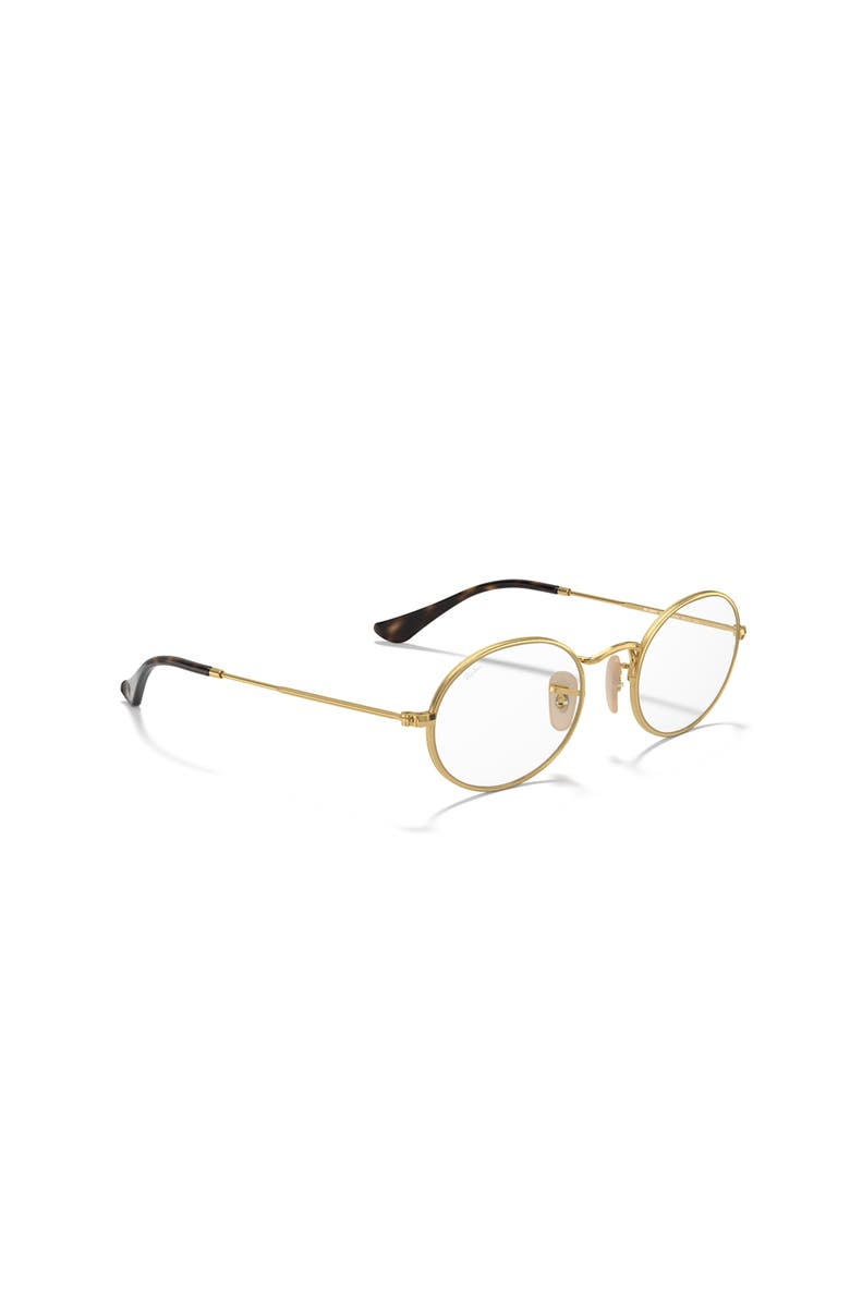 Ray-Ban 51mm Oval optical glasses, Alternate, color, Gold