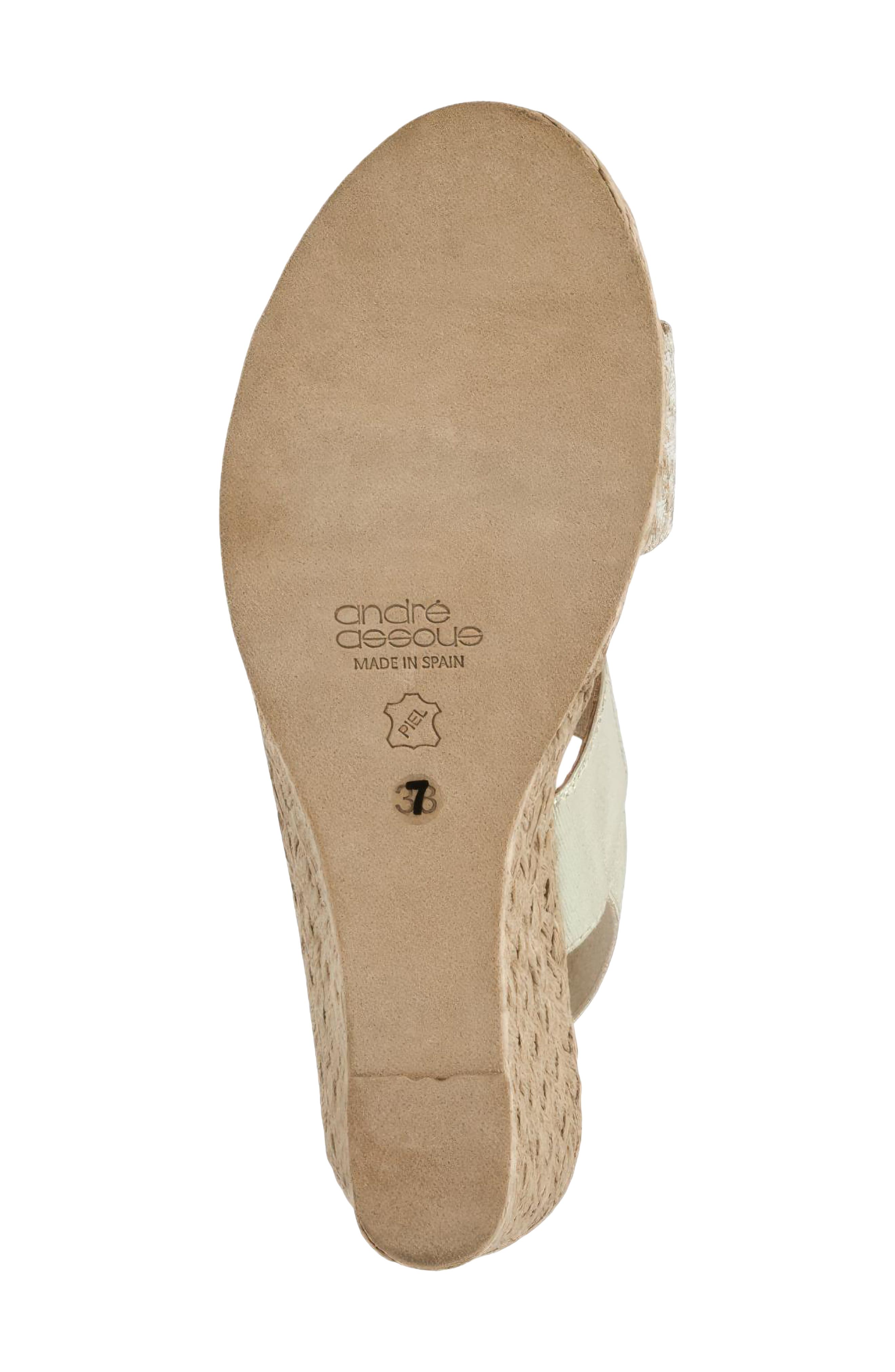 André Assous Allison Slingback Espadrille Platform Wedge Sandal, Alternate, color, Platino Multi