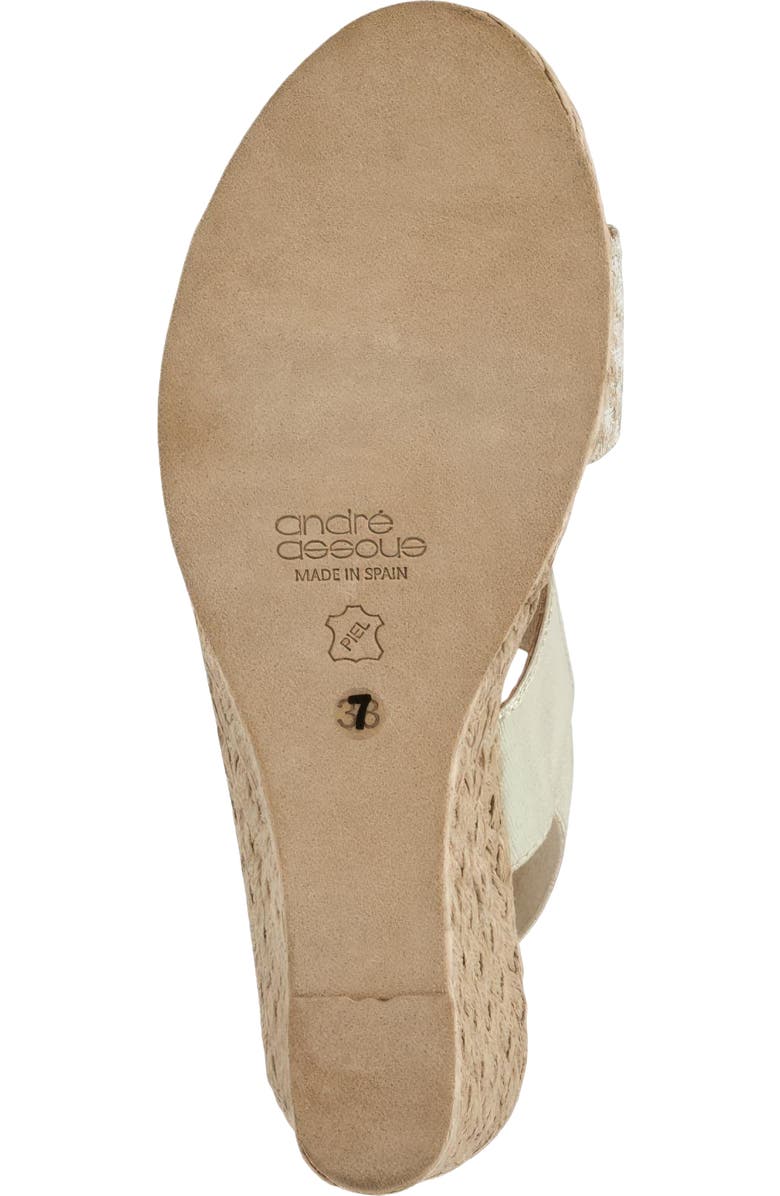 André Assous Allison Slingback Espadrille Platform Wedge Sandal, Alternate, color, Platino Multi