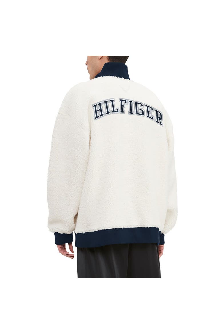 Men's Tommy Hilfiger White Dallas Cowboys Jordan Sherpa Quarter-Zip Jacket, Alternate, color, White