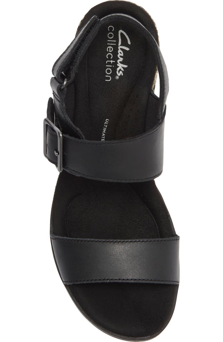 Clarks<sup>®</sup> Diaz Rose Wedge Sandal, Alternate, color, Black Combi
