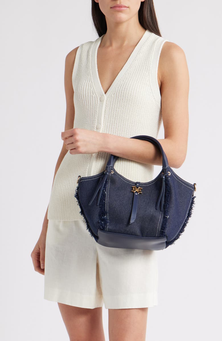 Sam Edelman Mini Irina Denim Tote, Alternate, color, Denim