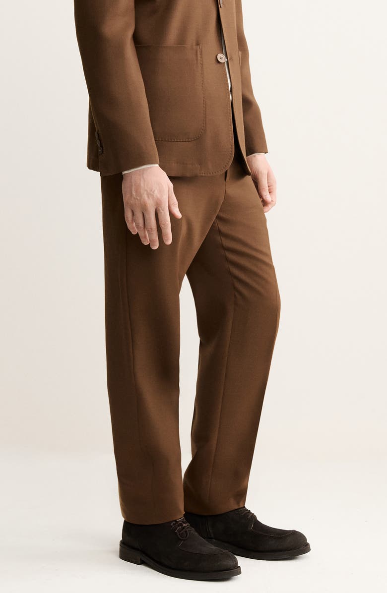 MANGO Wool Blend Flannel Pants, Alternate, color, 