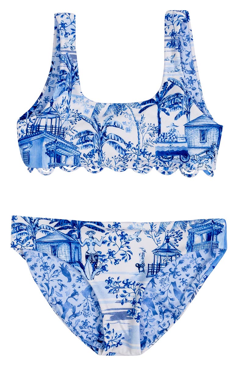 Agua Bendita Dolce Tales Two-Piece Swimsuit, Main, color, Blue