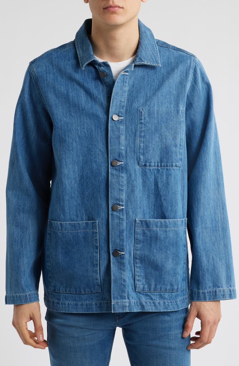 ALEX CRANE Kite Organic Cotton Denim Jacket, Alternate, color, Ocean