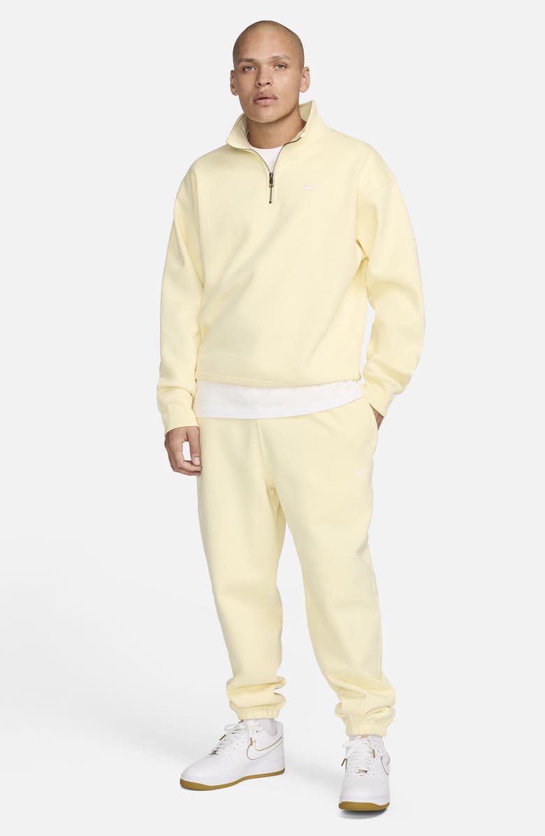 Nike Solo Swoosh Fleece Sweatpants, Alternate, color, Alabaster/ White