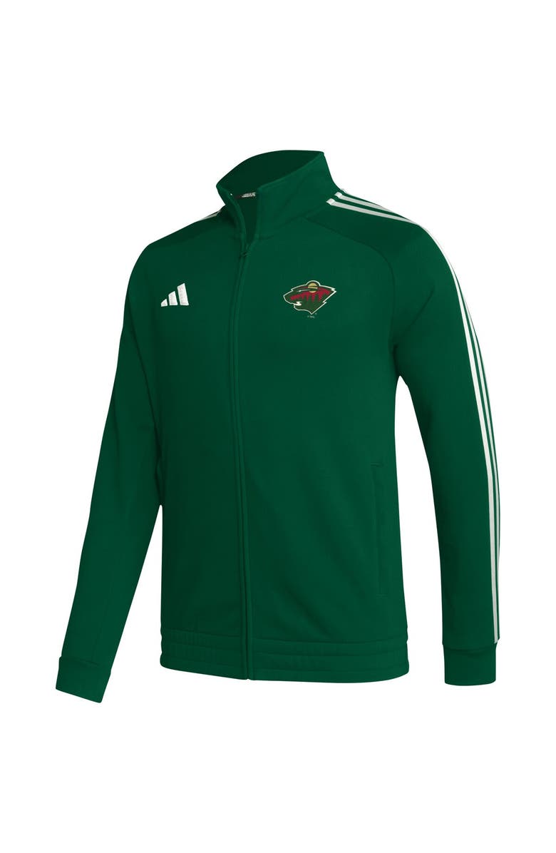 adidas Men's adidas  Green Minnesota Wild Raglan Full-Zip Track Jacket, Alternate, color, 