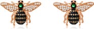SUZY LEVIAN Pavé Cubic Zirconia Bumblebee Stud Earrings