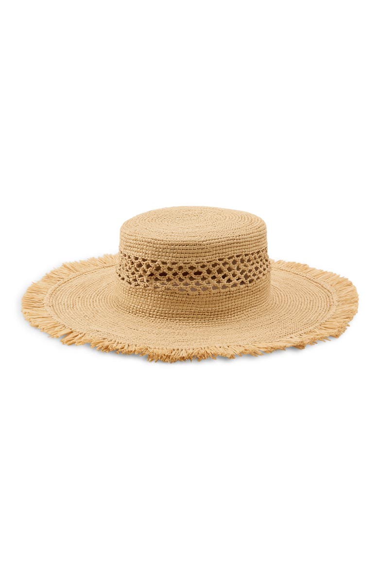 Ivy Raffia Boater, Alternate, color, NATURAL