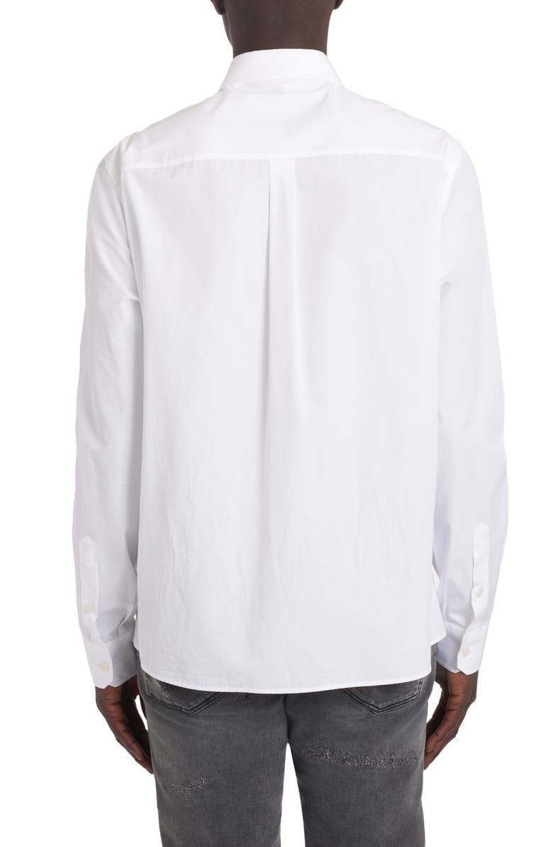 Dolce&Gabbana Essential Martini Fit Cotton Button-Up Shirt, Alternate, color, White