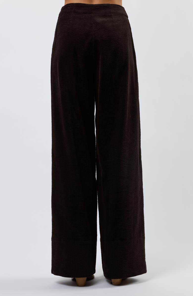 Viens Avec Moi The Odyssey Wide Leg Corduroy Pants, Alternate, color, Brown