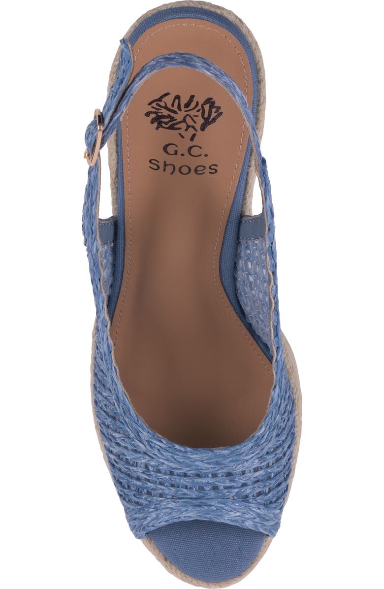 GC SHOES Amira Slingback Espadrille Wedge Sandal, Alternate, color, Blue