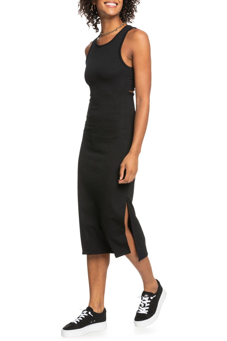 Good Keepsake Cutout Midi Dress, Alternate, color, ANTHRACITE