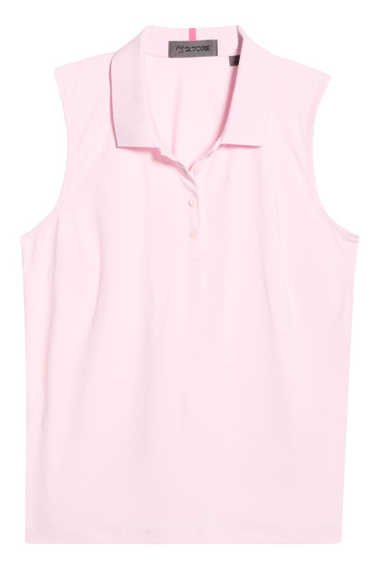 Sleeveless Stretch Golf Polo Top, Alternate, color, BLUSH