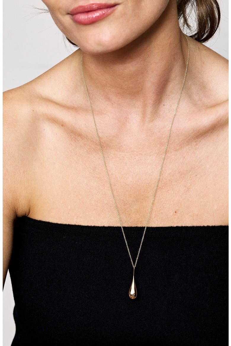 Large WaterDrop Pendant Necklace, Alternate, color, 14K ROSE GOLD