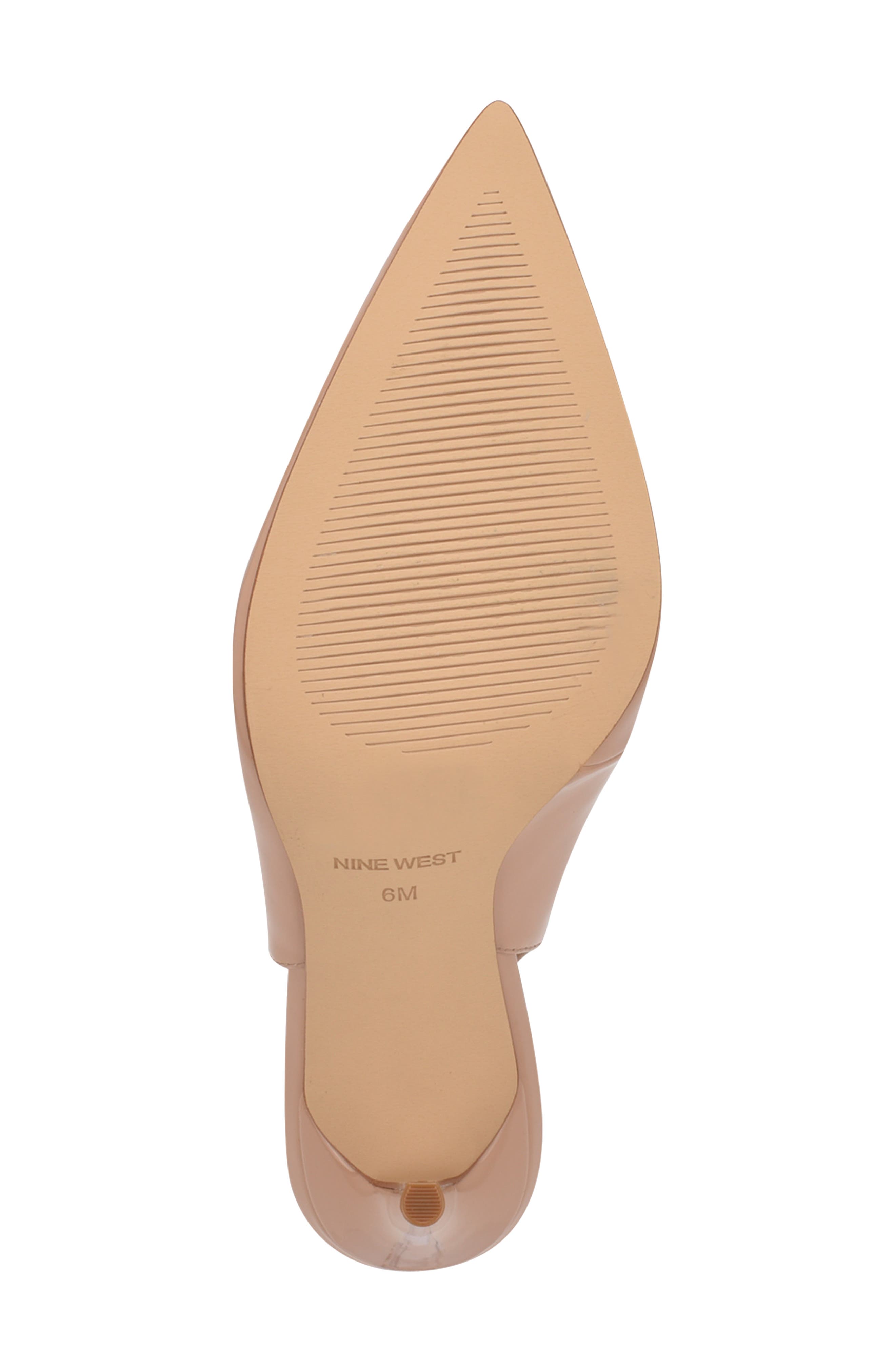 Feather Slingback Pump, Alternate, color, MEDIUM NATURAL PATENT