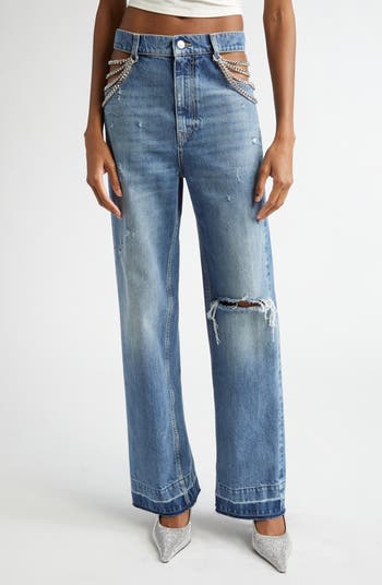 デニム・ジーパン STELLA MCCARTNEY 'Falabella' jeans Light Blue 6D01913SPH56 Stella Mccartney Falabella Jeans - Light Blue | 6D01913SPH564599