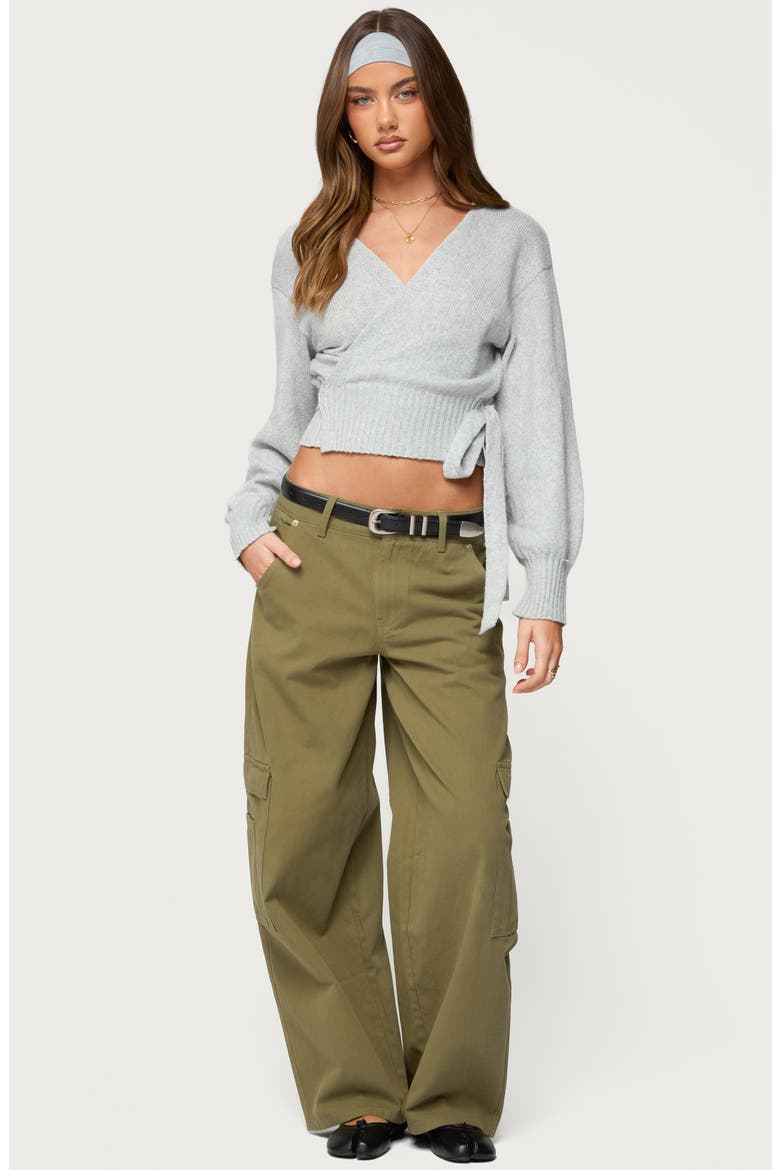 Jadah Low Rise Baggy Cargo Pants, Alternate, color, OLIVE-WASHED