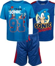 SEGA Sonic the Hedgehog 3pc Tank Top, Tee & Shorts Set