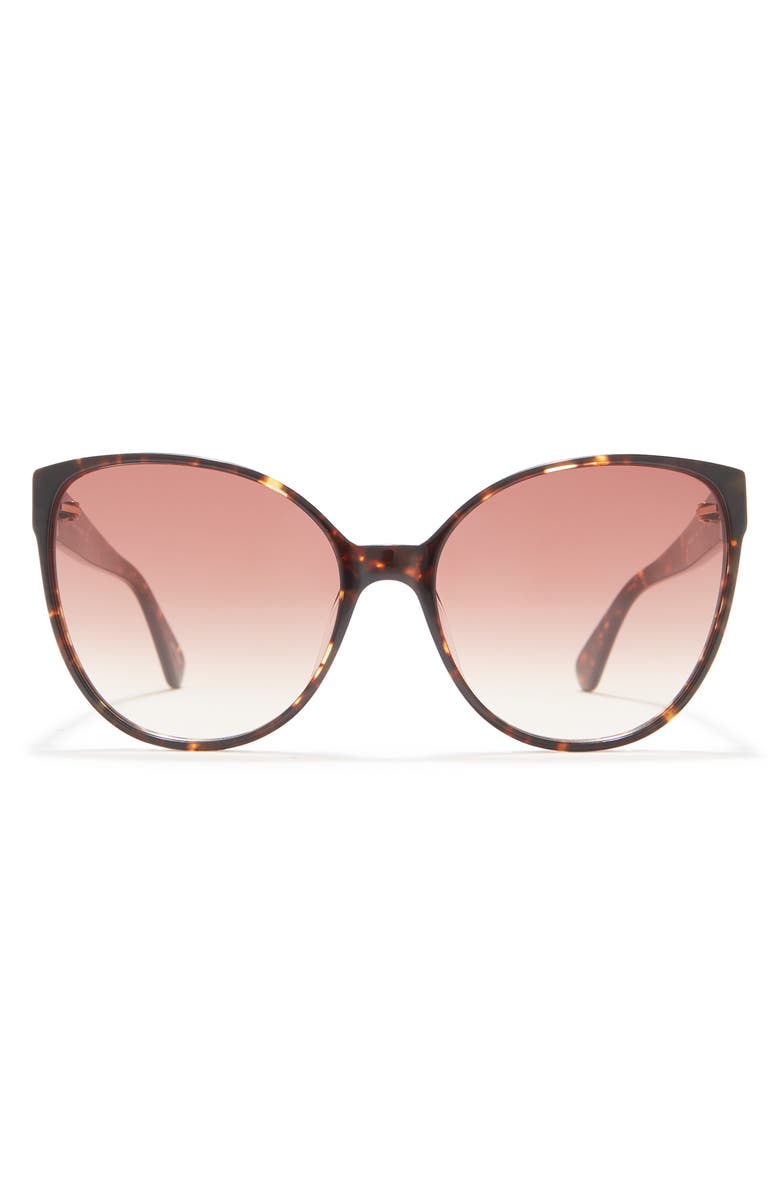 Kate Spade New York primrose 60mm gradient cat eye sunglasses, Main, color, Havana/ Brown Fuschia Ms