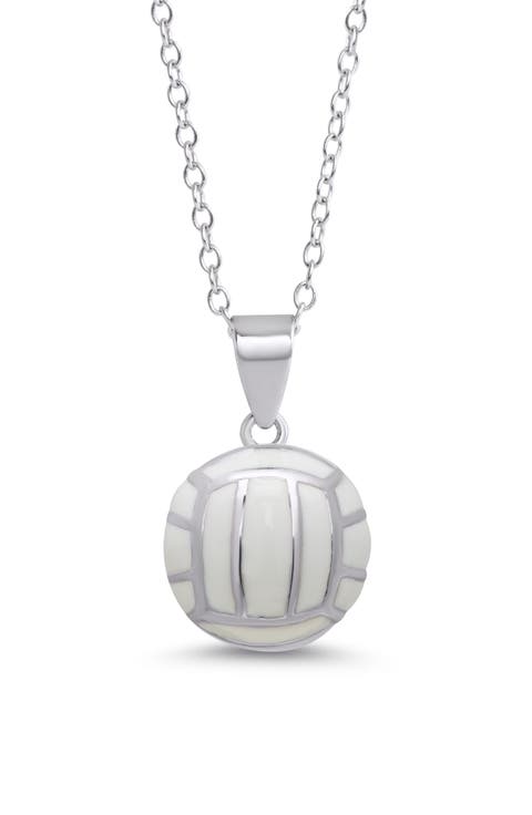 3D Volleyball Necklace (Big Kid)