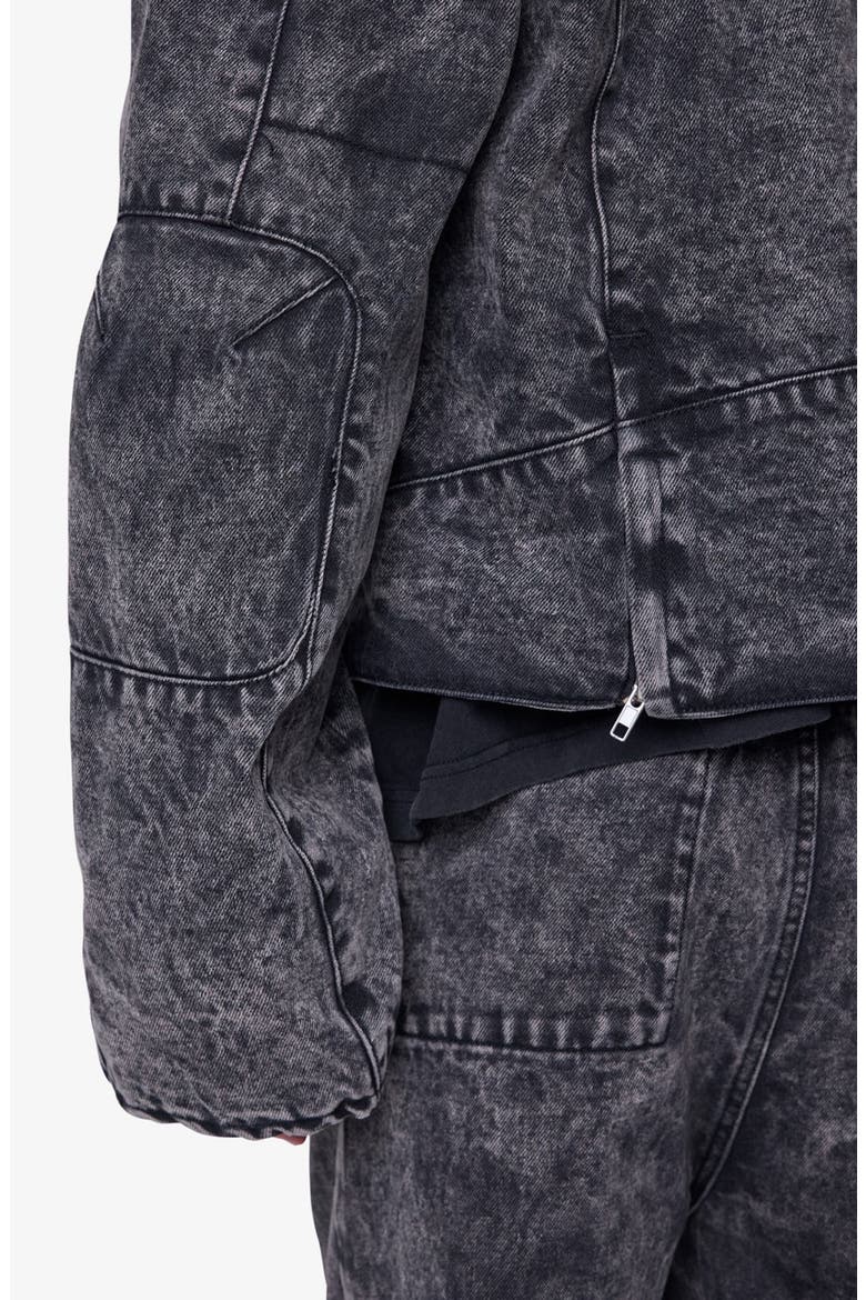 Moto Denim Jacket, Alternate, color, VINTAGE BLACK