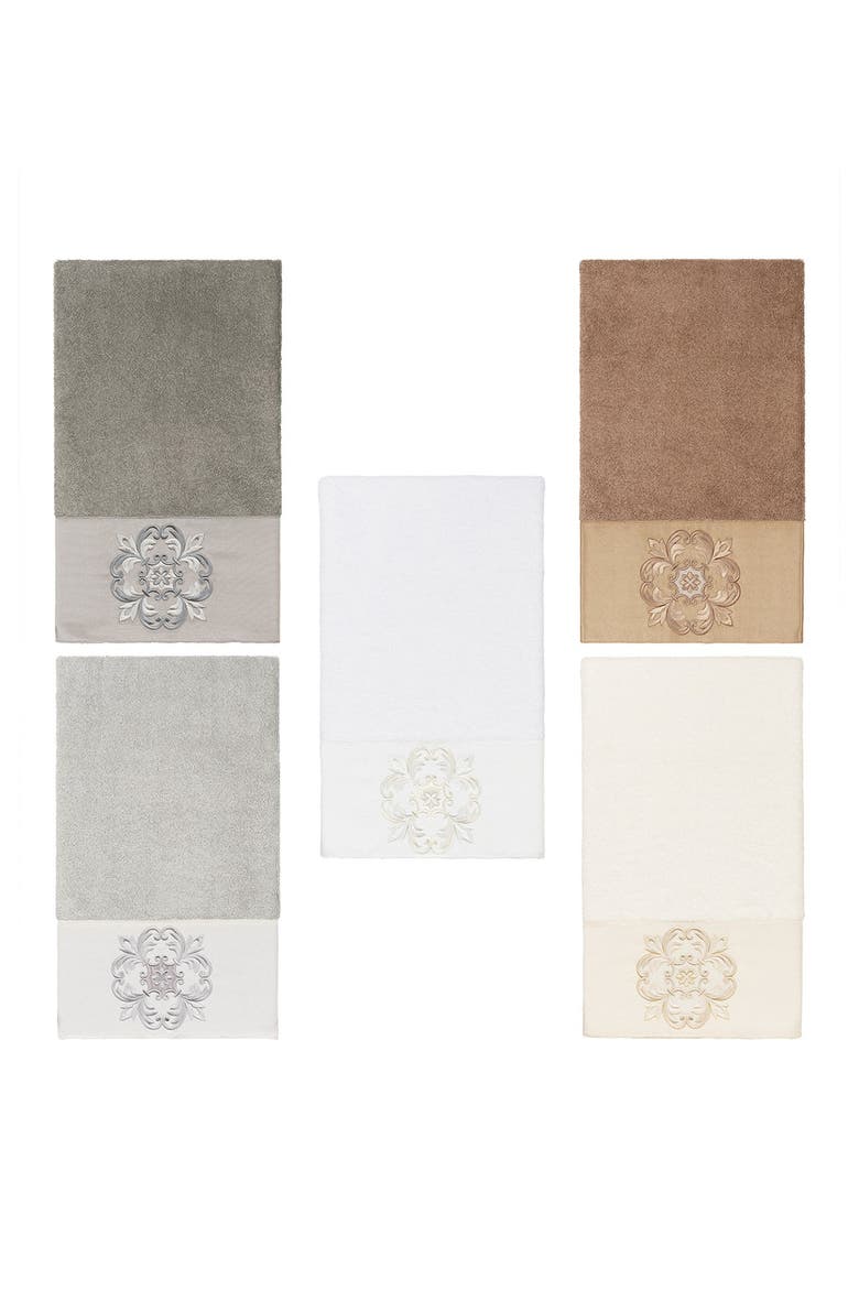 Alyssa Embellished Bath Towel - Light Gray, Alternate, color, LIGHT GRAY