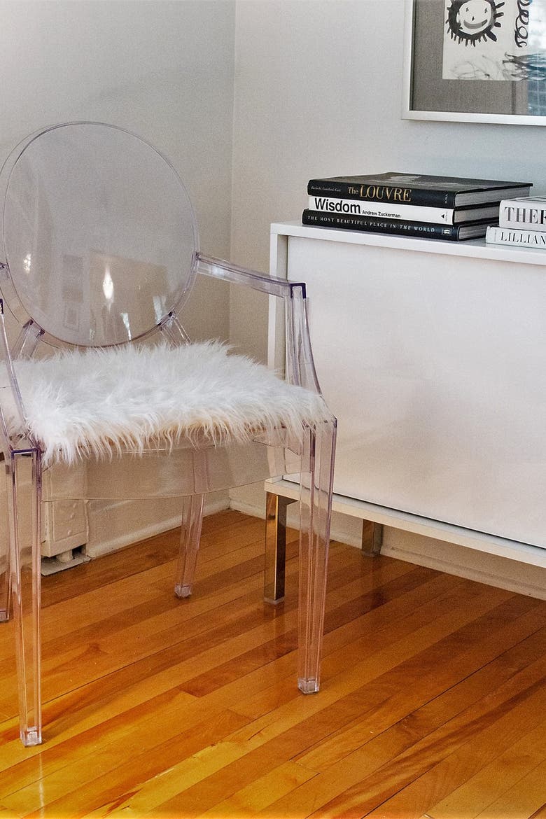 Laredo Faux Fur Seat Cushion - 17" x 17"  - Off White - Set of 2, Alternate, color, OFF WHITE