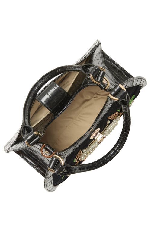 Brahmin Adrian Beaded Velvet Top Handle Bag