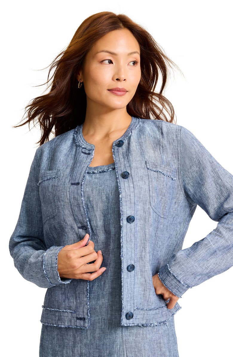 Tommy Bahama Two Palms Patch Pocket Linen Jacket, Alternate, color, Coastline