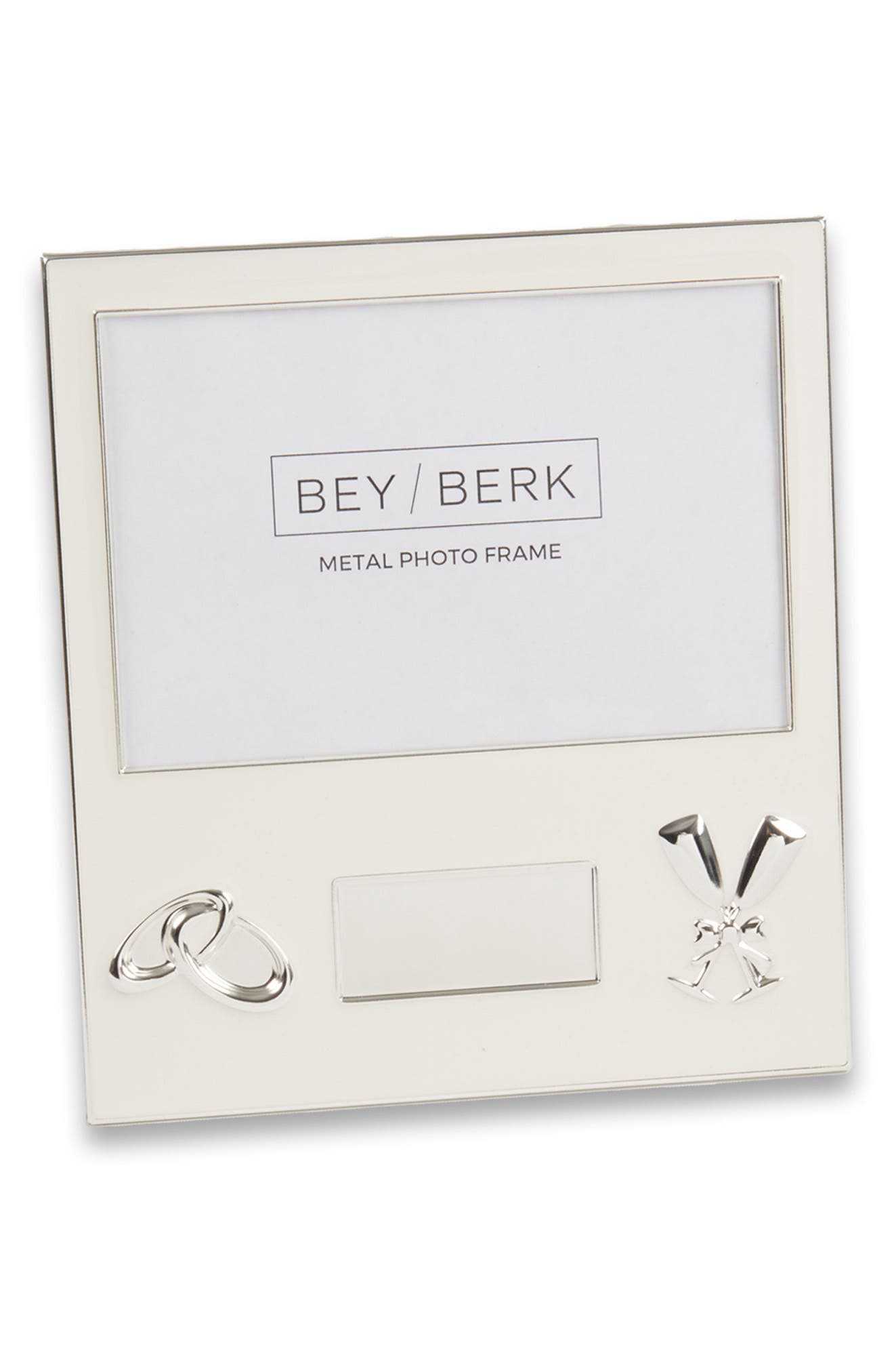 Bey-Berk Wedding 4 x 6-Inch Picture Frame - Silver