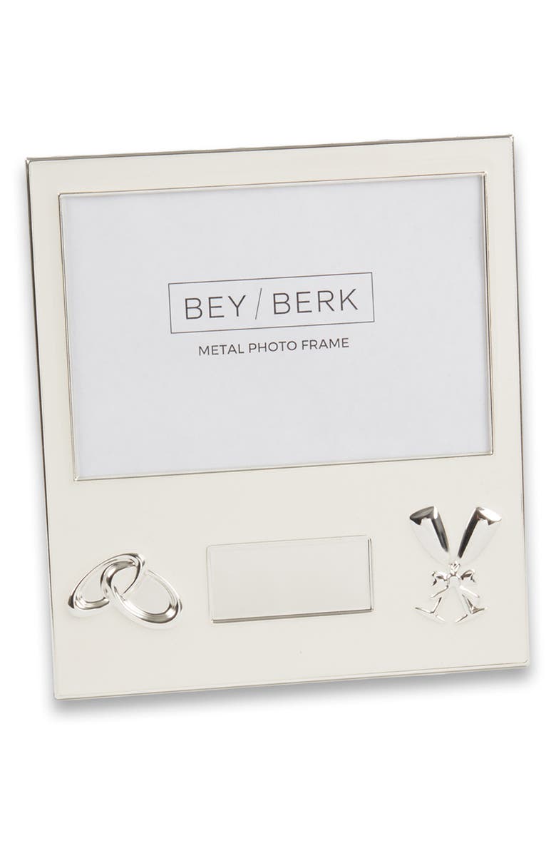 Bey-Berk Wedding 4 x 6-Inch Picture Frame, Main, color, Silver